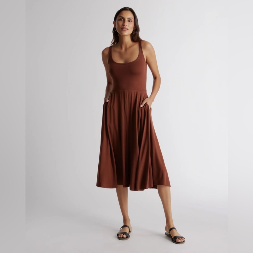 Tencel Jersey Fit and Flare Dress - Quince